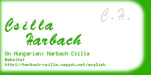 csilla harbach business card